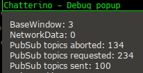 debug popup